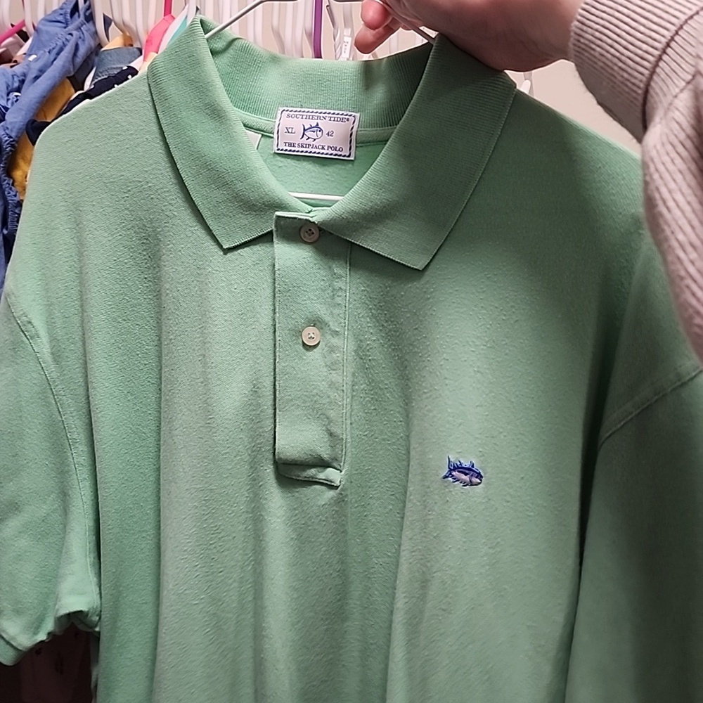 Southern Tide Green Polo
